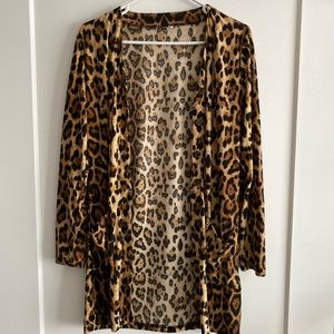 NWOT 🐆 leopard print long sweater